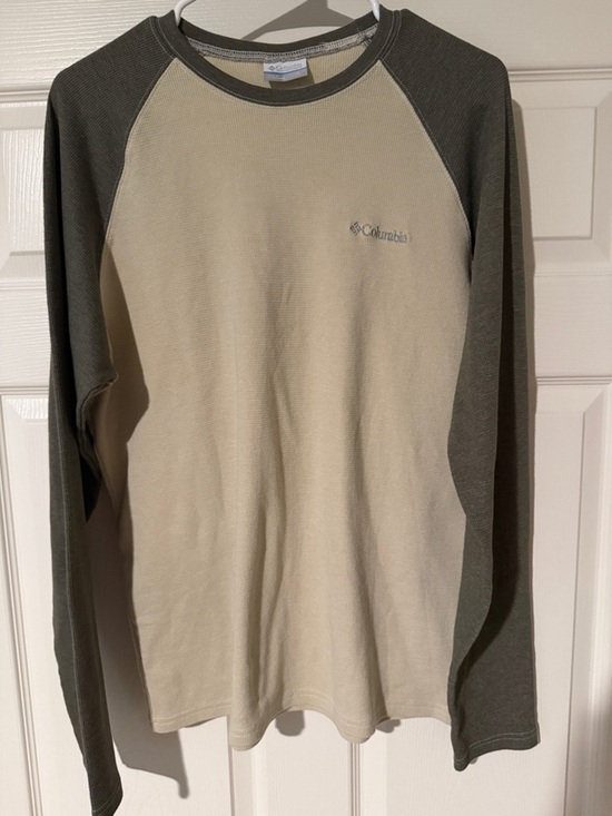 Columbia Other - Columbia Two-Tone Waffle Long Sleeve Shirt - Cream & Gray